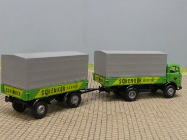 Preview: 1/87 Brekina MB 328 Schenker Berlin Planen-Hängerzug