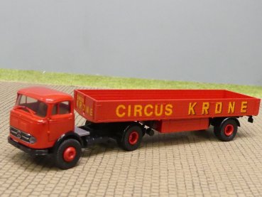 1/87 Brekina MB 328 Cirkus Krone Pritschen-Sattelzug
