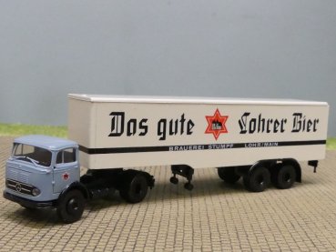 1/87 Brekina MB 328 Lohrer Bier Koffer-Sattelzug
