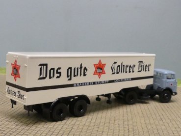 Preview: 1/87 Brekina MB 328 Lohrer Bier Koffer-Sattelzug