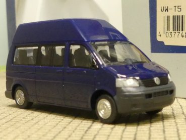 1/87 Rietze VW T5 LR dunkelblau Bus Hochdach 11512