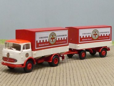 1/87 Brekina MB 328 Coblenzer Closterbräu Planen-Hängerzug