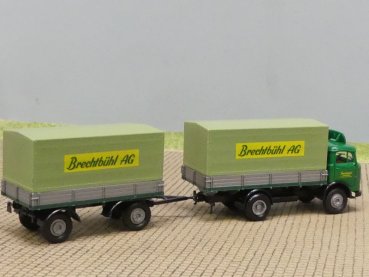 Preview: 1/87 Brekina MB 328 Brechtbühl Schweiz CH Planen-Hängerzug
