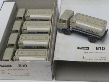 Preview: 1/87 Wiking Händlerpackung MB NG Mobil Heizöl Tankwagen 5 Modelle, OVP mit Lagerspuren