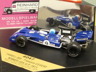 Preview: 1/43 Quartzo Tyrrell 003 Winner USA G.P. 1971 #9 Cevert 4047