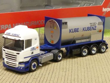 1/87 Herpa Scania R 2013 HL Kube & Kubenz Gascontainer-Sattelzug 303927