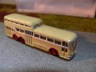 1/160 N Minis LC3904 Büssing Aero 1 1/2 Decker Krefelder Verkehrs-AG