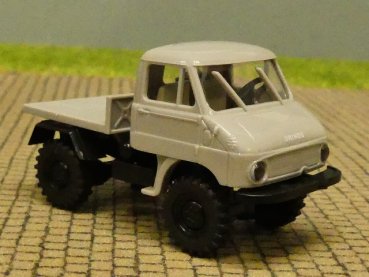 1/87 Brekina Unimog 411 grau Flachpritsche 39005