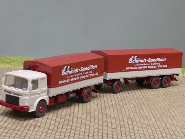 1/87 Wiking MAN Büssing Schmidt-Spedition Hängerzug 473