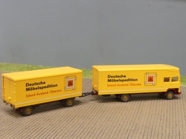 1/87 Wiking MB DMS Deutsche Möbelspedition Hängerzug