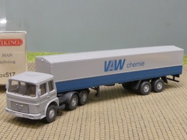 1/87 Wiking MAN F 80 VAW Chemie Planen-Sattelzug 517