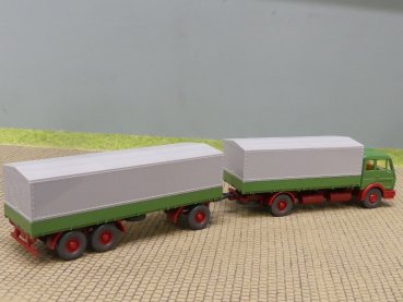 1/87 Wiking MB NG grün Planen-Hängerzug 455