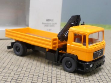 1/87 Wiking MAN M 90 kommunal orange Kipper mit Ladekran 675 01
