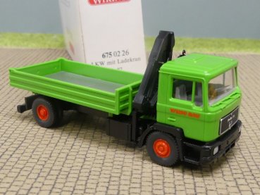 1/87 Wiking MAN M 90 WIMO Bau Kipper mit Ladekran 675 02