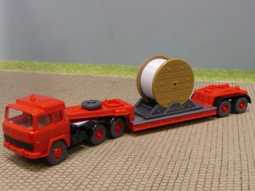 1/87 Wiking Magirus Tieflader mit Kabeltrommel rot 503 6 A