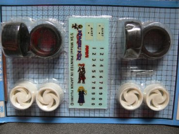 1/24 Fujimi #3 Super Volk Reifen, Felgen und Decals Umrüstsatz