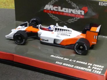 Preview: 1/64 Minichamps McLaren MP 4/4 Honda Ed.64 Nr. 4 A. Prost #11 530 006411