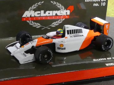 1/64 Minichamps McLaren MP 4/6 Honda V12 Ed.64 Nr. 10 A. Senna #1 530 916401