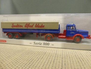 Preview: 1/87 Wiking Krupp Titan Alfred Mader Planen Sattelzug Sondermodell 211384
