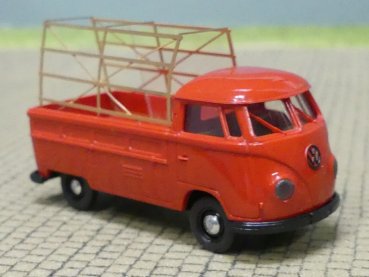 1/87 Brekina # 0647 VW T1 Pritsche Glastransport rot