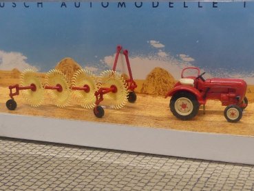1/87 Busch Porsche Junior mit Heuwender 50007