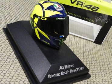 1/8 Minichamps AGV Helm - Valentino Rossi MotoGP 2018 399 180046