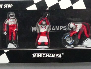 1/43 Minichamps Panasonic F1 Front Tyre Change Set Pit Stop 343 100062