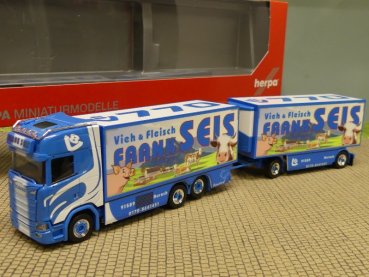1/87 Herpa Scania CS Highline Kühlkoffer-Hängerzug Frank Seis 316521