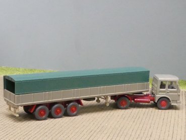 1/87 Wiking MAN F80 Zementgrau Planen-Sattelzug 517 K2