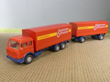 1/87 Wiking MB NG Rosbacher Brunnen Planen-Hängerzug 430 18A