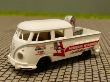 1/87 Brekina # 1801 VW T1 b Doka Moderne Werbung mit Ladegut 32827