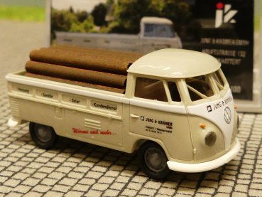 1/87 Brekina # 1823 a VW T1 b Pritsche mit Beladung Röhren Jung&Krämer Hattert/Westerwald