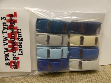 1/87 Brekina VW Typ 3, 8 Modelle, 2.Wahl 99306