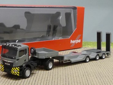 1/87 Herpa MAN TGS NN individual 4x4 Allrounder-SZ grau/gelb 316197