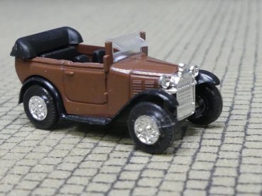 1/87 Brekina BMW Dixi Limousine Cabrio braun, chrom Felgen