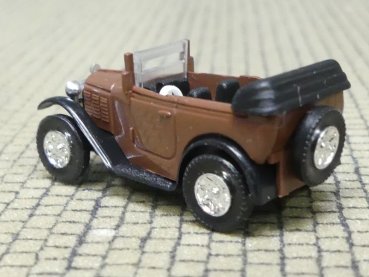 1/87 Brekina BMW Dixi Limousine Cabrio braun, chrom Felgen