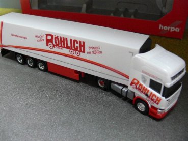 1/87 Herpa 302654 Scania R Streamline Topline Kühlkoffer-Sattelzug Röhlich*