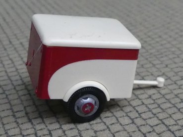 1/87 Brekina 1-Achs Anhänger elfenbein/rot 55918