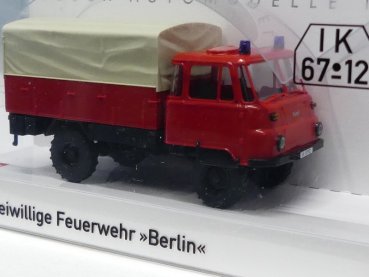 1/87 Busch Robur LO 2002 A Feuerwehr Bezirk Berlin Plane 50299