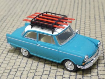 1/87 Brekina DKW Junior grün Dach weiss + Ski 28106
