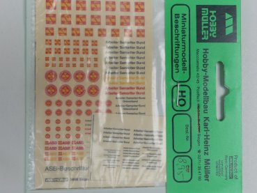 1/87 Müller Decals ASB Beschriftungen #30