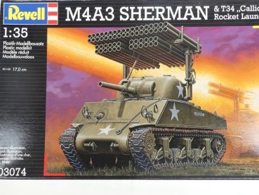 1/35 Revell Bausatz M4A3 Sherman + T34 Calliope Rocket Launcher 03074