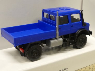 1/87 Busch Mercedes Unimog U5023 Doppelkabine blau 51082