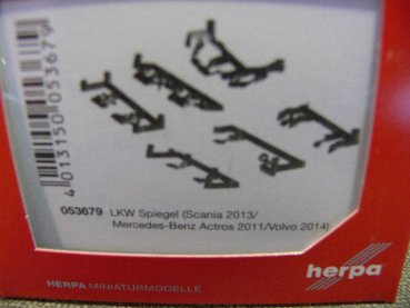 1/87 Herpa Zubehör LKW Spiegel Volvo 2014 / MB Actros 2011/ Scania 2013 053679