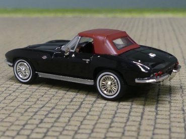 1/87 Brekina Chevrolet Corvette C2 Cabrio schwarz 1962, 18025