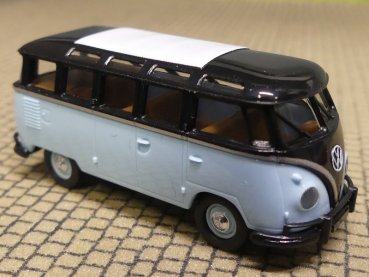1/87 Brekina # 0945 VW T1 SAMBA schwarz hellblau 31807