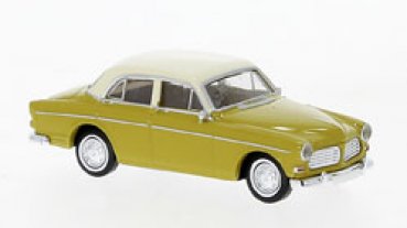 1/87 Brekina Volvo Amazon 4-türig dunkelgelb, Dach creme 29229