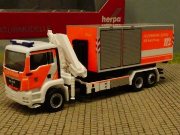 1/87 Herpa MAN TGS M WLF mit Kran FW Leipzig / AB Belüftung 095761