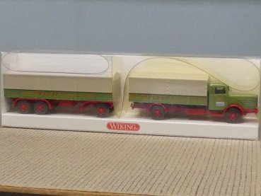 Preview: 1/87 Wiking Büssing 8000 Wandt Spedition Pritschen-Lastzug 858 03