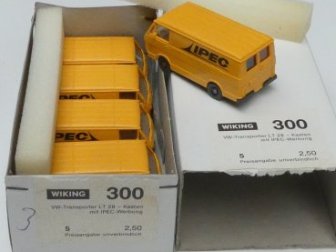 Preview: 1/87 Wiking Händlerpackung VW LT 28 IPEC Kasten 5 Modelle 300 3